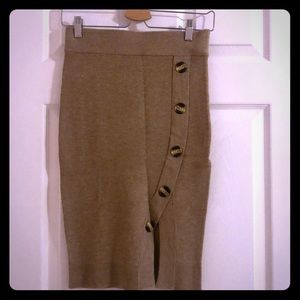 JLUX Label Tan Pencil Skirt